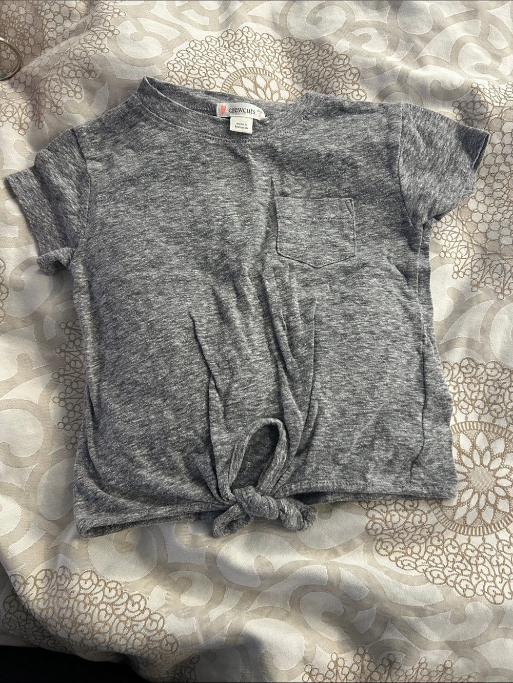 Crewcuts kids Tie-Front Pocket Tee size 2